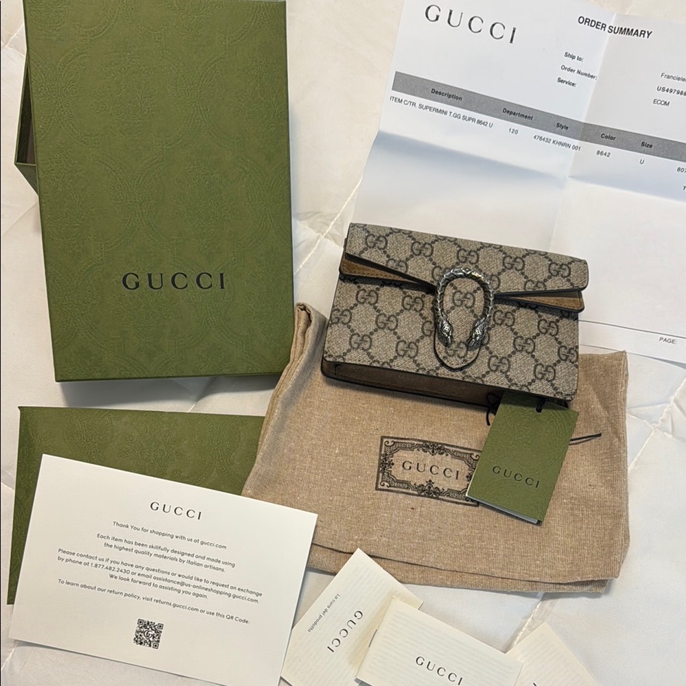 DIONYSUS MINI BAG Gucci Beige and Black Wallet